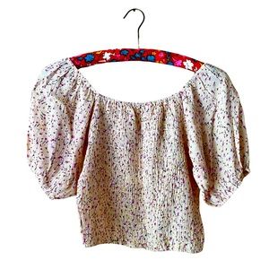 NWT Sim and Sam Size Medium Romantic Garden Crop Top
